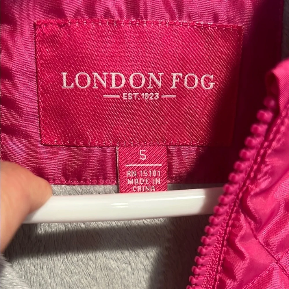 London Fog Pink Quilted Kids Jacket